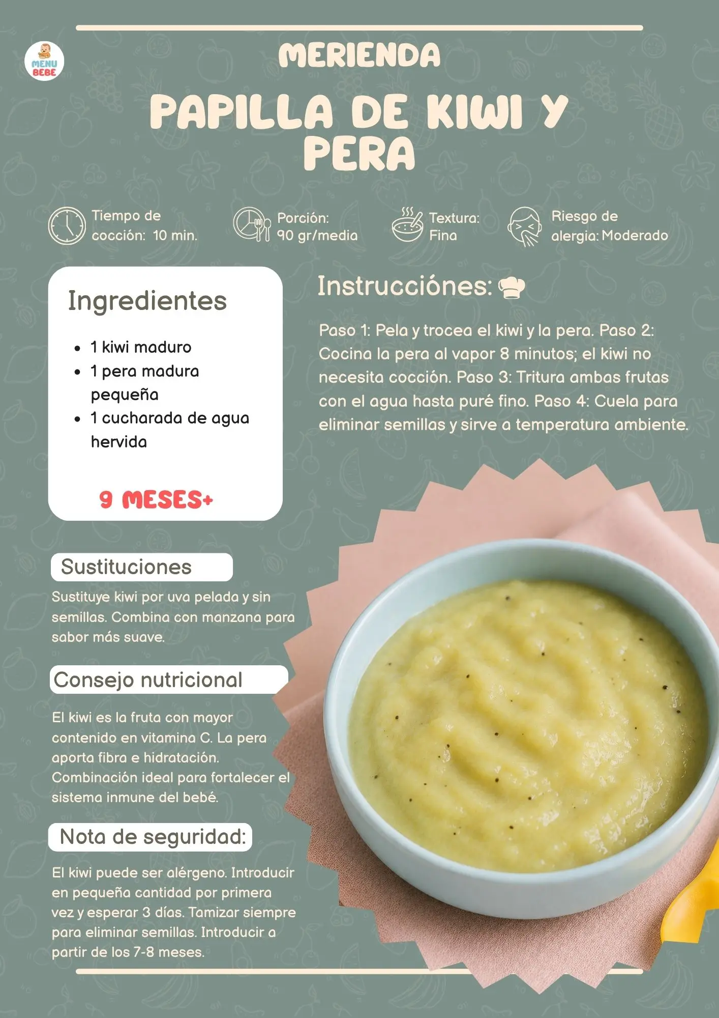 Receta Menú Bebé